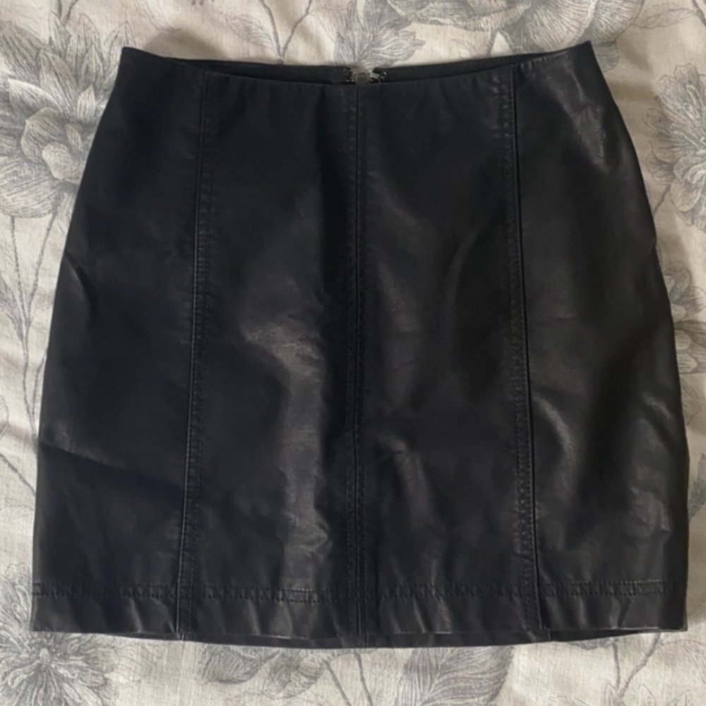 vegan leather free people mini size 0